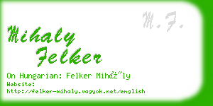 mihaly felker business card